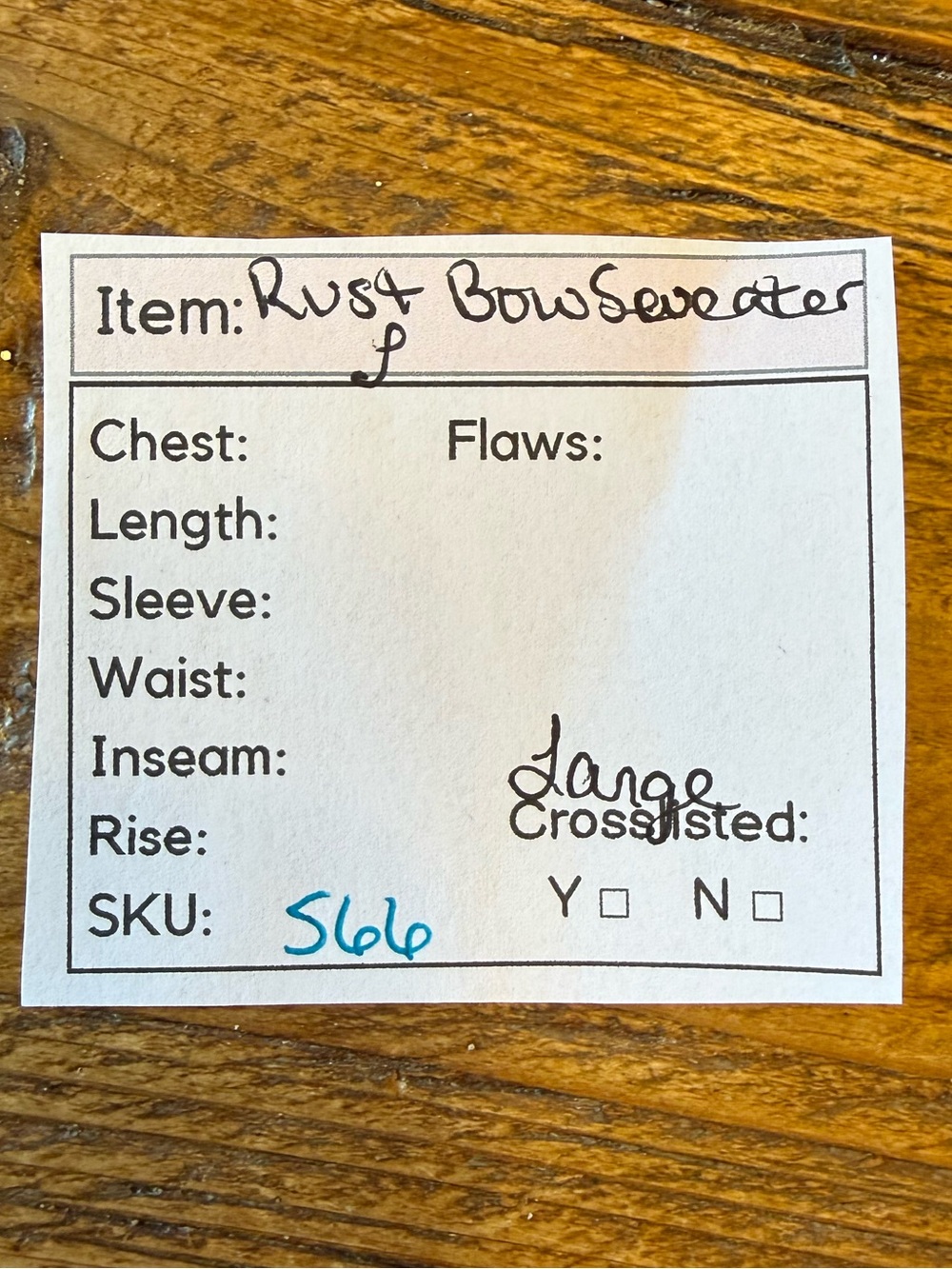 S66 Rust Bow-Pattern Sweater - Picture 4 of 4